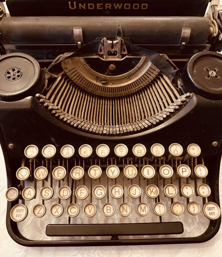 My dad’s Underwood. (Photo: Livingston Family Collection.)