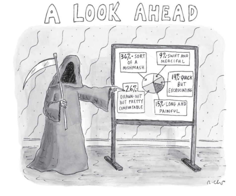 A look ahead.  (Cartoon: Roz Chast.)