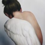 Winged Figure. (Photo: Painting by Amy Judd/ © Amy Judd|Via: Juxtapoz/Exclusively represented by Hicks Gallery.)