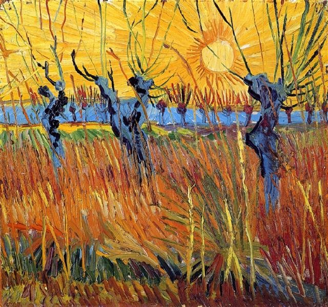 “Pollard Willows & Setting Sun,” by Vincent van Gogh.